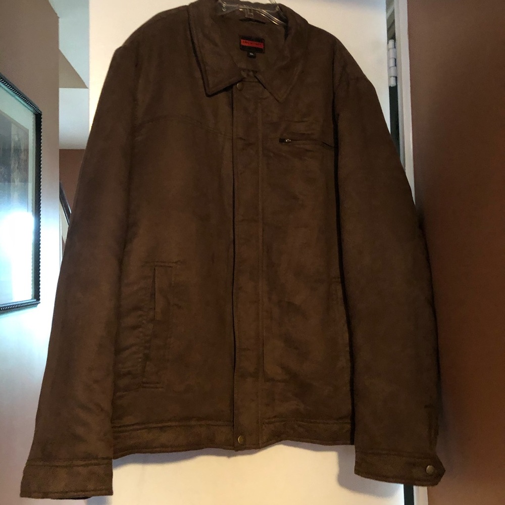 Faux Suede Brown Lined/Padded Jacket - XL